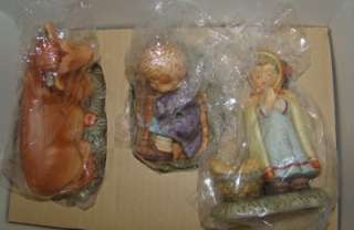Berta Hummel Nativity   Ox, Sleeping Shepherd, Peaseant Girl Figurine 
