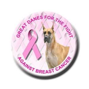 Great Dane Breast Cancer Pin Badge No 3