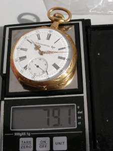 RRR Antique hand engraved 18k gold case Lip Chronometer pocket watch 