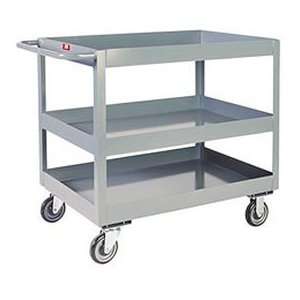  3 Lip Three Shelf Service Cart 2400 Lbs Capacity   24 X 