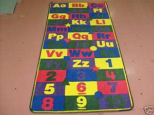 ABC123   3x6 Educational rug school daycare child fun  