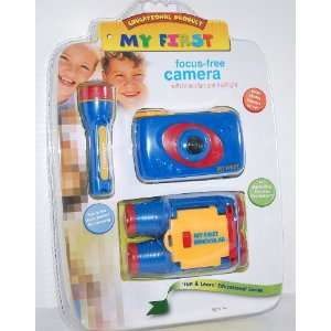   First Focus Free Camera with Binoculars and Flashlight Toys & Games
