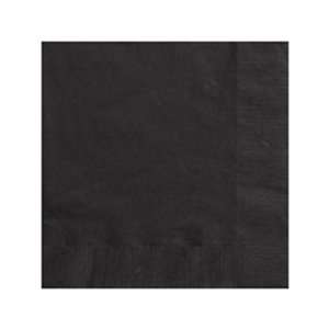  Midnight Black Beverage Napkins 20 Count 2 Ply 10in X 10in 