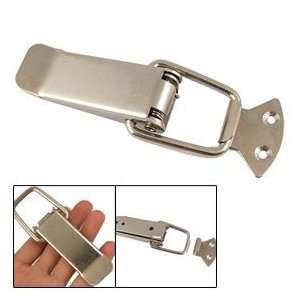   Silver Tone Spring Loaded Catch Straight Loop Latch