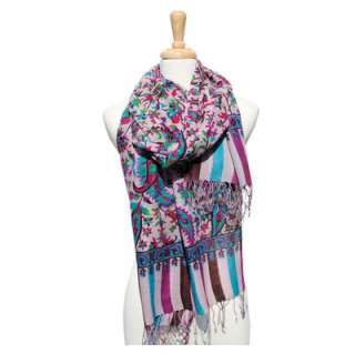 Printed Merino Wool Jamevar Shawl   Fair Trade Winds Scarves, Wraps 