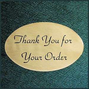OVAL 1.25X2 GOLD THANK YOU STICKERS Roll of 500  