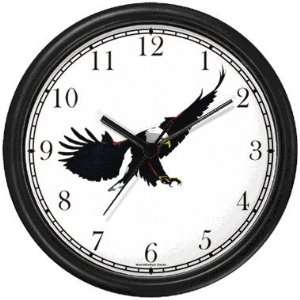   Flight Bird Animal Wall Clock by WatchBuddy Timepieces (Slate Blue