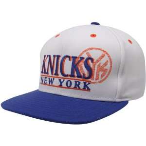  adidas New York Knicks White Royal Blue Sixth Man Snapback 