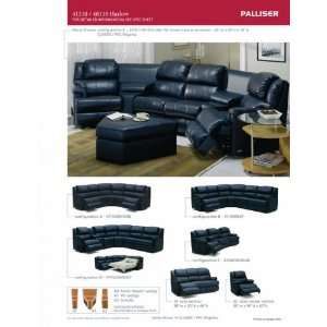    Palliser Harlow Leather Reclining Sleeper Sectional
