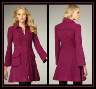 Nanette Lepore Provocative A line Coat US 4 XS S UK 8 NWT $528 Pink 