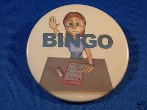 BINGO WINNER Button pin pinback badge NEW 2 1/4 lucky  
