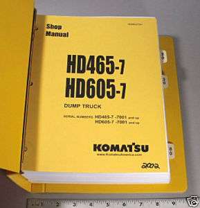 KOMATSU SHOP MAN   HD465 7 / HD605 7 DUMP TRUCK   2002  