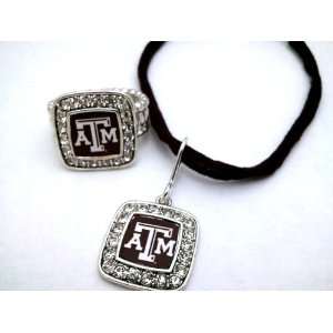  Texas A&M University Silver Handmade Charm, Necklace 