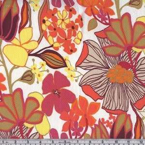 48 Wide Pique Print Floral Multi Fabric By The Yard 