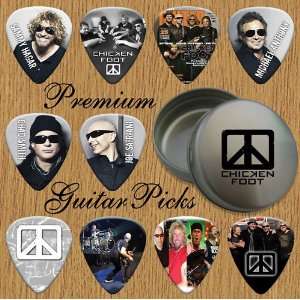  Chicken Foot Premium Guitar Picks X 10 In Tin (T) Musical 