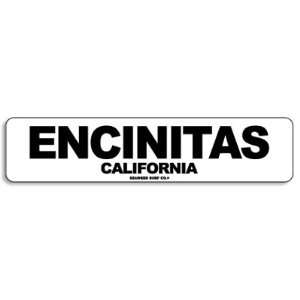  Encinitas California Aluminum Sign in White2 Everything 