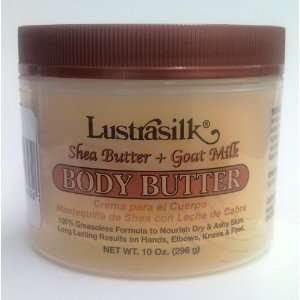    Lustrasilk Shea Butter + Goat Milk Body Butter 10 oz Beauty