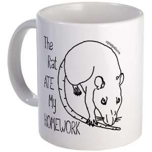  The Rat ATE my HOMEWORK Pets Mug by  Kitchen 