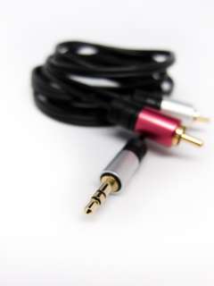 PREMIUM 6FT 3.5mm Male AUX 2 RCA Male Audio Cable Gold for iPod iTouch 