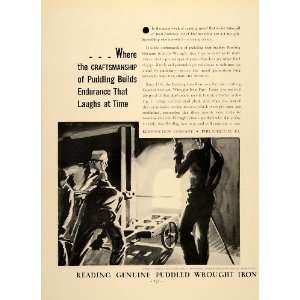 1934 Ad Philadelphia PA Reading Genuine Puddled Wrought Iron LaRoss 