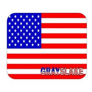  US Flag   Grayslake, Illinois (IL) Mouse Pad Everything 