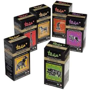Tega Organic Rooibos Variety Pack, 20 Count Tea Sachets (Pack of 6)