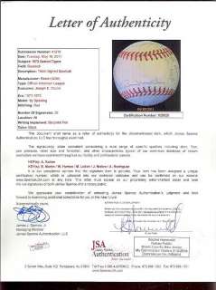 1972 Detroit Tigers Team Signed OAL Baseball JSA 26 Sig (SKU 255 