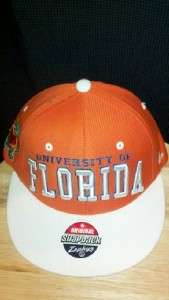 FLORIDA GATORS NCAA SNAPBACK HAT CAP ORANGE/WHITE  