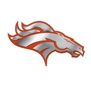 Denver Broncos NFL Football Team Orange & Chrome Plated Premium Metal 