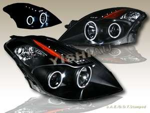   NISSAN ALTIMA TWIN CCFL HALO PROJECTOR LED HEADLIGHTS 2D BLACK COUPE