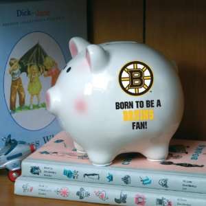 BOSTON BRUINS Born To Be Personalized Team Logo PIGGY BANK (6 x 4 