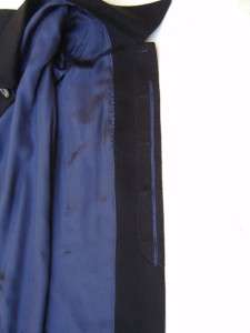   65% Cashmere Wool Dress Trench Pea Long Coat Jacket M 8 Black  
