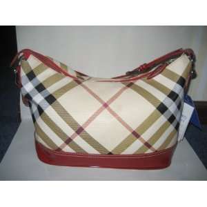  BURBERRY Nova Check Purse Bag Handbag Patent Leather 