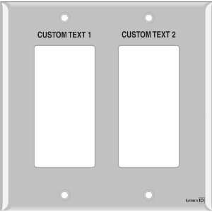   Switchplate with Light Switch Labels 2 Decora (nylon   standard size