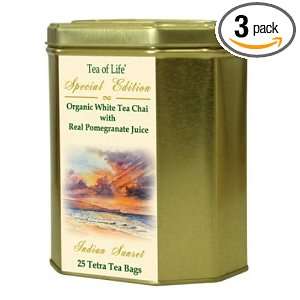 Tea Of Life Special Edition Indian Sunset Blend Flavor, 25 Count Tetra 