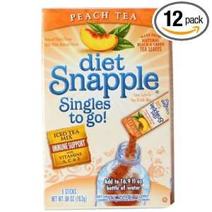 Snapple Diet Singles To Go Tea, Peach Grocery & Gourmet Food