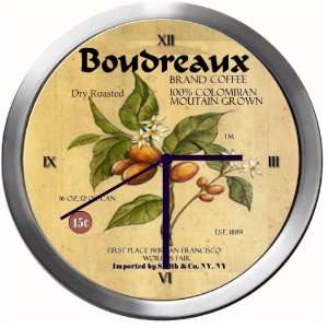  BOUDREAUX 14 Inch Coffee Metal Clock Quartz Movement 