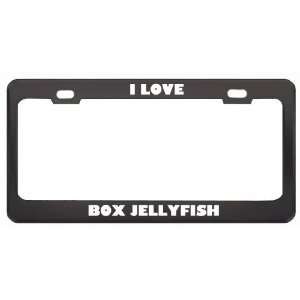 I Love Box Jellyfish Animals Metal License Plate Frame Tag 