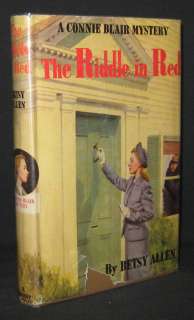 Betsy Allen RIDDLE IN RED Connie Blair HB DJ  