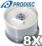 50 Prodisc 8x DVD+R Silver Shiny Blank DVDR Disk Media  