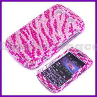 Crystal Bling Case Blackberry 9700 Bold 2 Pink Zebra  