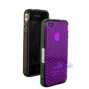  iPhone 4 PROZKIN TPU Skin Case   Purple Diamond Cell 