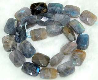 12x16mm Natural Faceted Labradorite Oblong Beads 15  