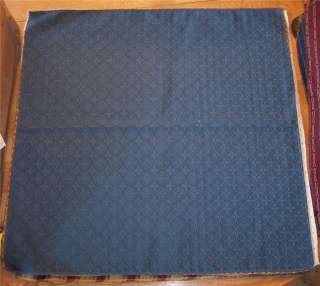 Dark Blue Diamond Print Fabric/Upholstery Fabric Remnant 26x26  