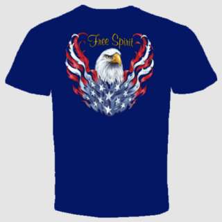 eagle spirit t shirt flag biker american motorcycle usa  