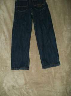 ECKO SUEDE UNLTD boys 7 LOGO Loose fit dark blue jeans 25x22  