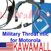 Military Throat mic for Motorola Talkabout SX710 T6200  
