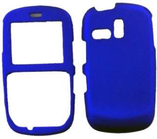 Samsung R355c STRAIGHT TALK Case Cover Skin Blue Rubberized Design 