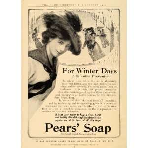   Pears Soap Winter Skin Care   Original Print Ad