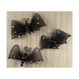 Prima Flowers Trick Or Treats Embellishments Night Flight Bats With 